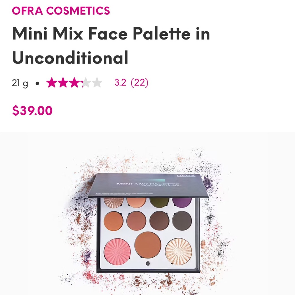 Ofra Mini Mix eyeshadow palate in Unconditional